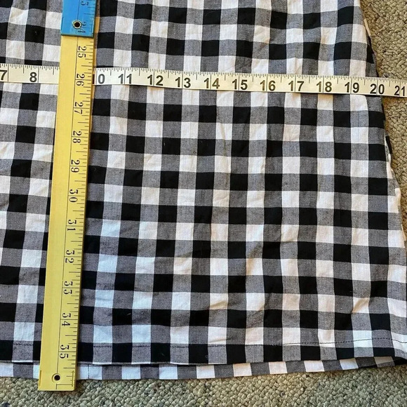 H&M Gingham Midi Dress Halter Tie Neck BlackWhite Cottagecore Beach Vacation Sz8 - Picture 3 of 11